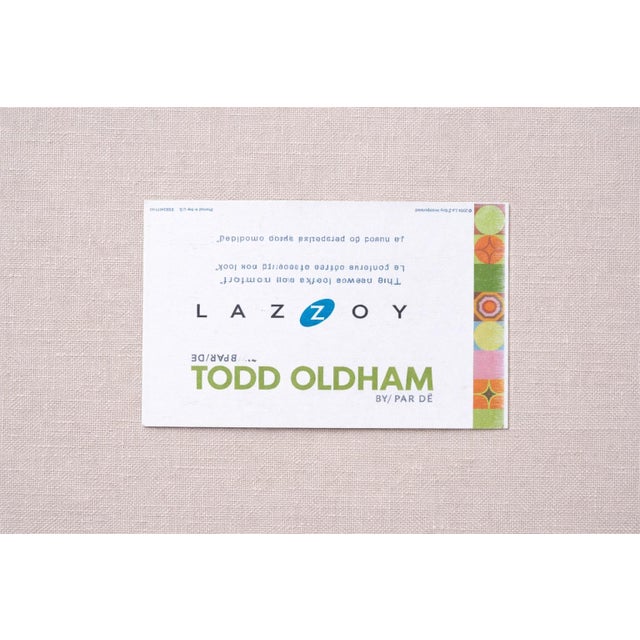 Metal Modern Striped Sofa With Exposed Brushed Metal Frame Detail, Late 20th Century For Sale - Image 7 of 8