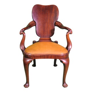 Antique Chippendale Style Georgian Chair, 1890 For Sale