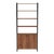 Drake 73" 2 Door Walnut Bookcase, Medium Brown For Sale