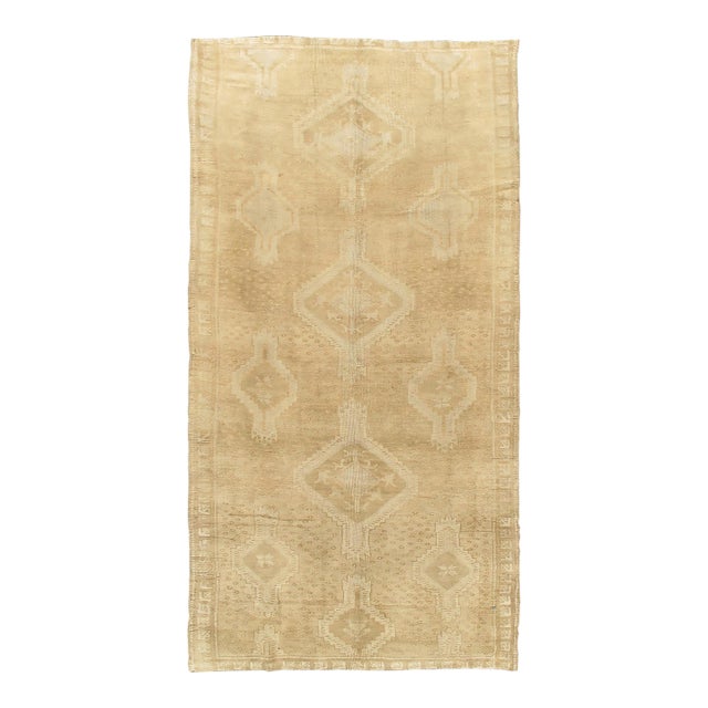 Vintage Oushak Gallery Rug, 4ft 10in X 11ft 9in For Sale