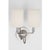 Thomas O'Brien for Visual Comfort Signature Elkins Double Sconce in Polished Nickel with Linen Shades For Sale In Houston - Image 6 of 10