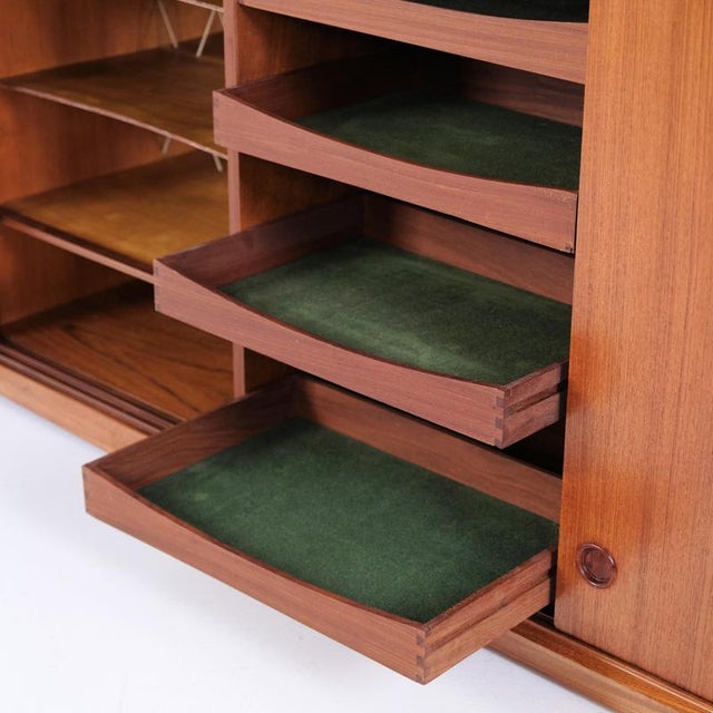 Teak Sideboard with Sliding Doors by Edmund Jørgensen, 1960s For Sale - Image 4 of 15