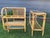 1950s Mid Century Bamboo and Rattan Bar Cart Trolley - Set of 2 For Sale - Image 4 of 12