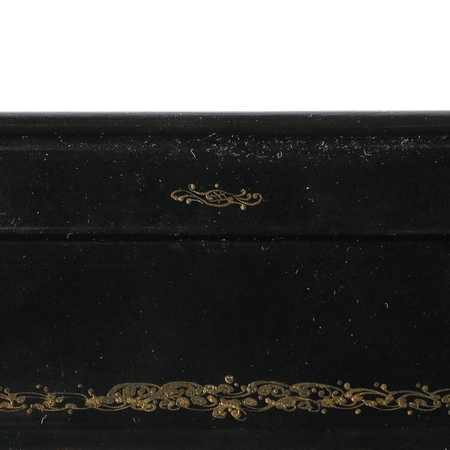 Hand-Painted Russian Box of Tsar Nicholas II With Vermillion Red Interior For Sale - Image 13 of 13