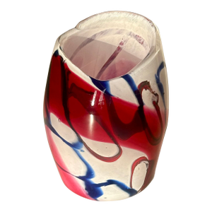 Fulvio Bianconi Murano Art Glass Bud Vase Italy 1960s Mid Century Modern