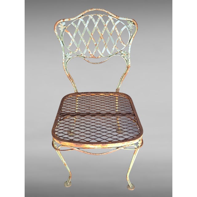 1950s Wrought Iron Woodard Florentine Patio Chairs Set of 4 Chairish