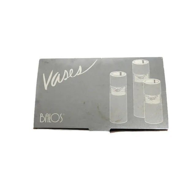 1980s Balos Asian Style Matte Black Mouthblown Vases - Set of 3 For Sale - Image 11 of 12