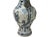 Ceramic Oriental Distressed White Blue Relief People Motif Porcelain Art Vase For Sale - Image 7 of 15