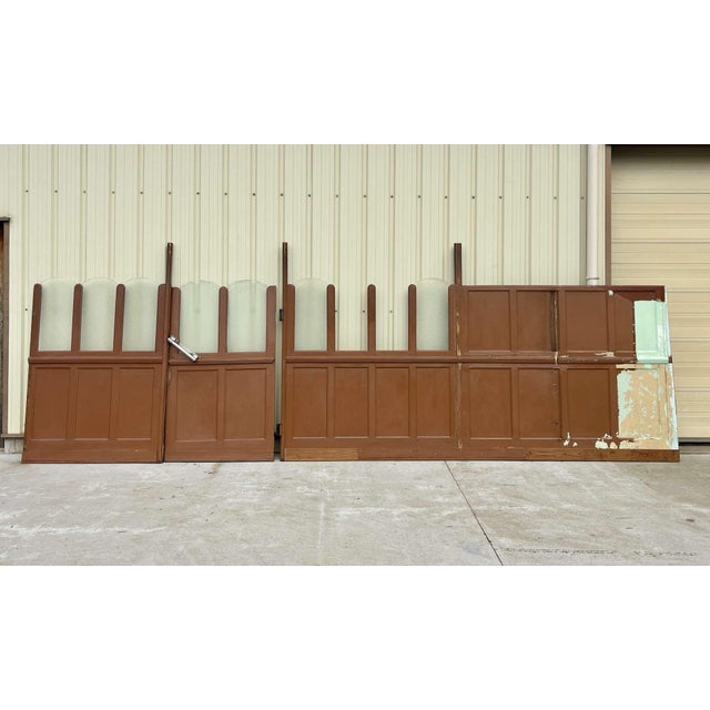 Bistro Partition in Chestnut and Plywood Panels, 1930s For Sale - Image 11 of 18