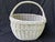 Antique Painted Gathering Willow Basket With Top Handle For Sale In New York - Image 6 of 18