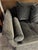 French Louis XV–Style Slate Grey Velvet Sofa For Sale - Image 4 of 7