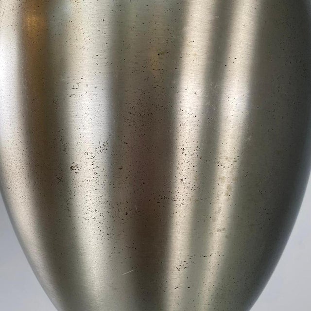 Mid-Century Modern Steel Floor Lamp with Black Round Base, Italy, 1950s For Sale - Image 9 of 16