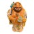 Vintage Japanese Kutani Hotei Laughing Buddha Moriage Gilt Figurine 9.25" For Sale