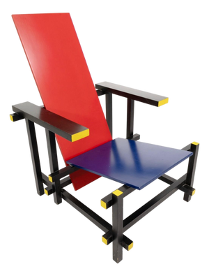 Red and Blue Chair by Gerrit Rietveld for Cassina