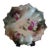 Antique Mz Austria Rose Porcelain Plate, Scalloped Gold Rim, Green Floral Cabinet Plate, Moritz Zdekauer, Circa 1900 For Sale