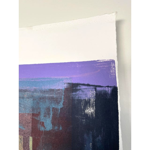 Vintage Monumental Abstract Organic Modern Original Acrylic Painting on Paper by Jack Willis, Multi Color For Sale - Image 9 of 12