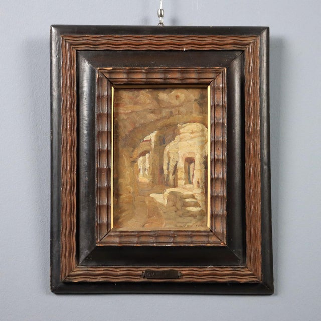 Giulio Vito Musitelli, Landscape Composition, Oil Painting on Panel, Framed For Sale - Image 10 of 10