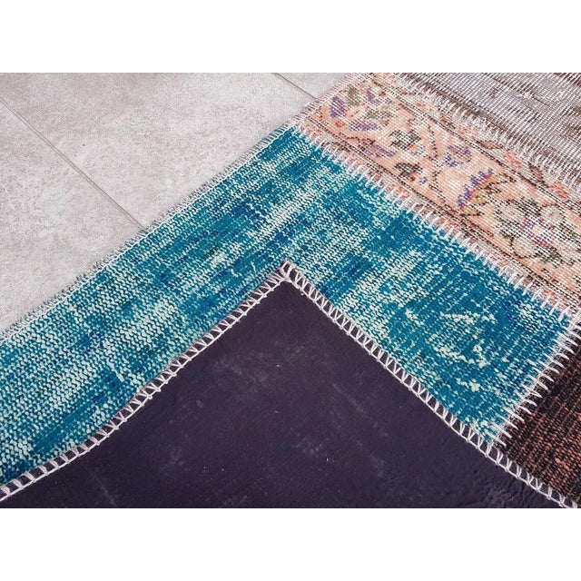 Mid 20th Century Bohemian Wool Turkish Carpet For Sale - Image 4 of 10