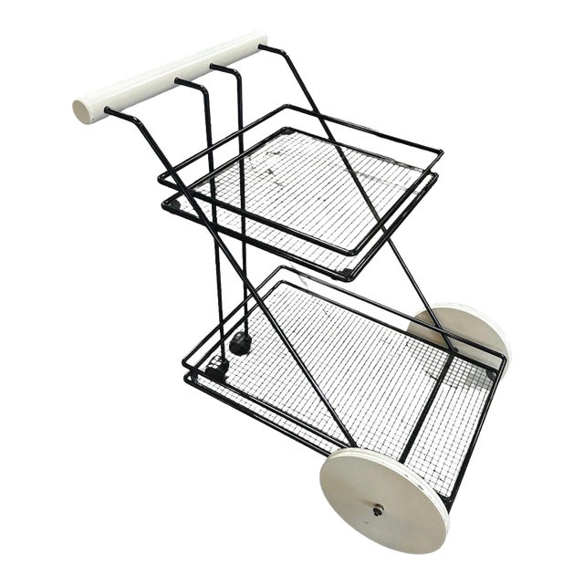 1980s Modern Italian Bar Cart For Sale