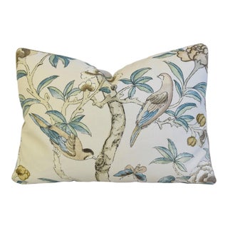 Thibaut Floral Botanical & Birds Giselle Feather/Down Pillow For Sale