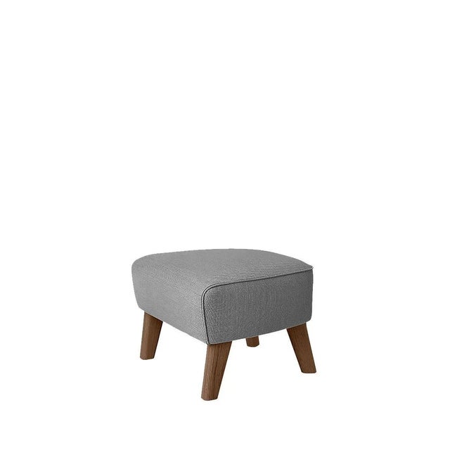 Contemporary Grey and Smoked Oak Sahco Zero Footstools by Lassen, Set of 4 For Sale - Image 3 of 6