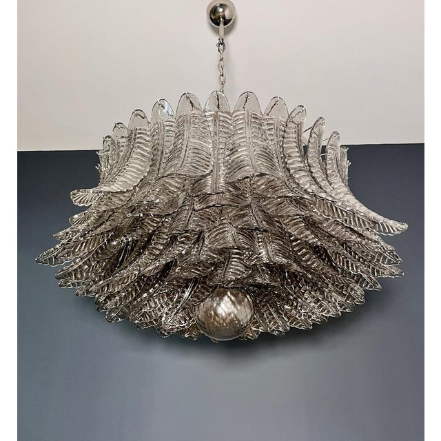 Glass Large Murano Glass Chandelier, 1990 For Sale - Image 7 of 18