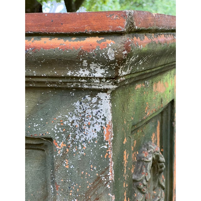 19th Century Continental Artisan Crafted Terracotta Garden Plinth, Urn Pedestal For Sale - Image 13 of 15