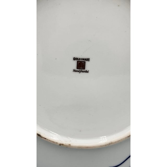 Imari Porcelain Antique Japanese Imari Floral Scalloped Porcelain Large Charger Platter For Sale - Image 4 of 8