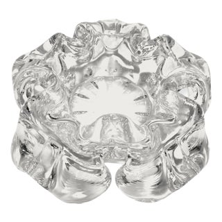 Vintage Crystal Krinolin Ashtray by Göran Wärff for Kosta Boda, 1970s For Sale