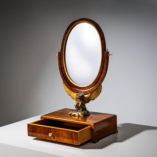 Biedermeier Table Mirror with Eagle, Vienna, 19th Century For Sale - Image 4 of 9