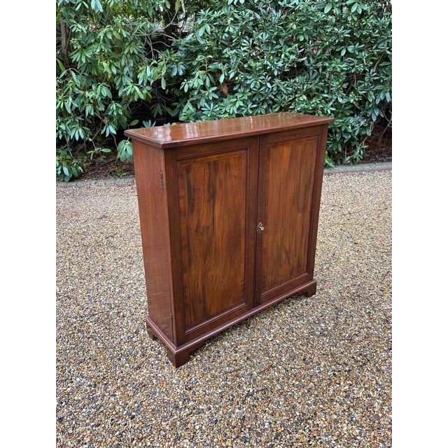 19th Century Mahogany Chiffonier / Cupboard with a two inside adjustable shelves on the inside with working key on bracket...