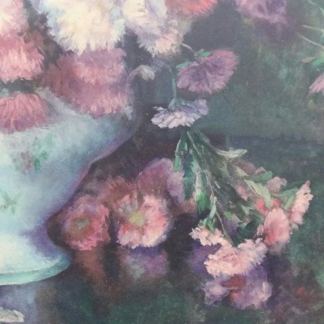 Wood Vintage Floral Still Life Print 20th Century For Sale - Image 7 of 12