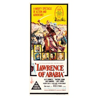 "Lawrence of Arabia" Original Vintage Movie Poster, Australian, 1963 For Sale