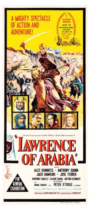 "Lawrence of Arabia" Original Vintage Movie Poster, Australian, 1963