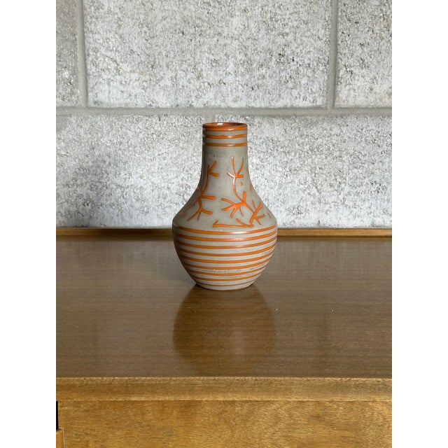 Rare vase designed by Erik Mornils for Nittsjö. Features a really interesting design and colors, a bit different than much...
