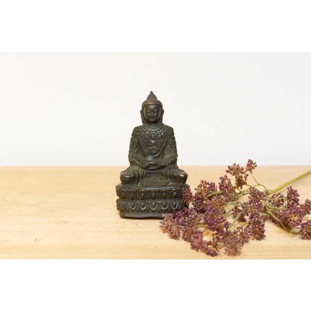 Small Vintage Repurposed Metal Buddha For Sale In Los Angeles - Image 6 of 6