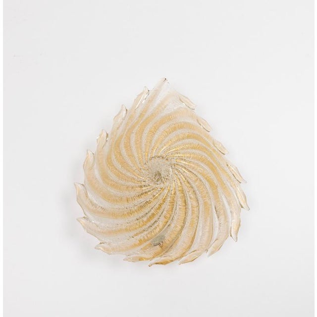 A gorgeous set of 2 sconces with 24-karat gold made by barovier & toso, italy, circa 1970-1979. High quality and in very...