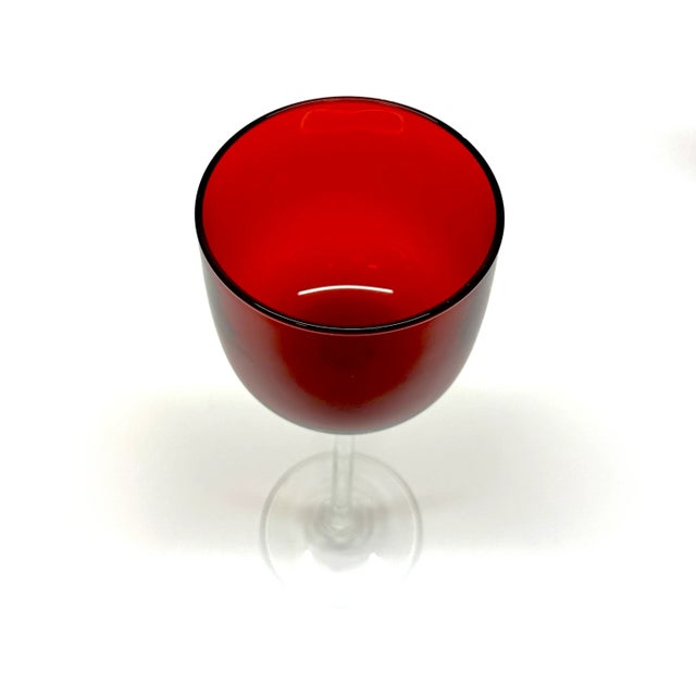 Mixed Shape & Size Holiday Red Stemmed Glass Curation - Group of 7 For Sale In Miami - Image 6 of 10