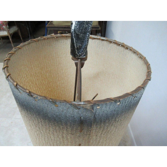 Mid-Century Driftwood Cylinder Table Floor Lamp For Sale In Philadelphia - Image 6 of 11