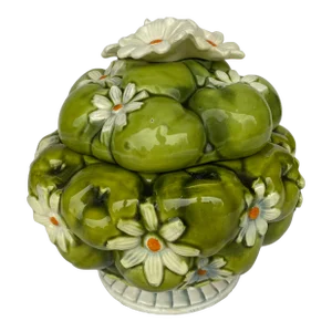 MCM Cookie Jar Green Apples & Daisies