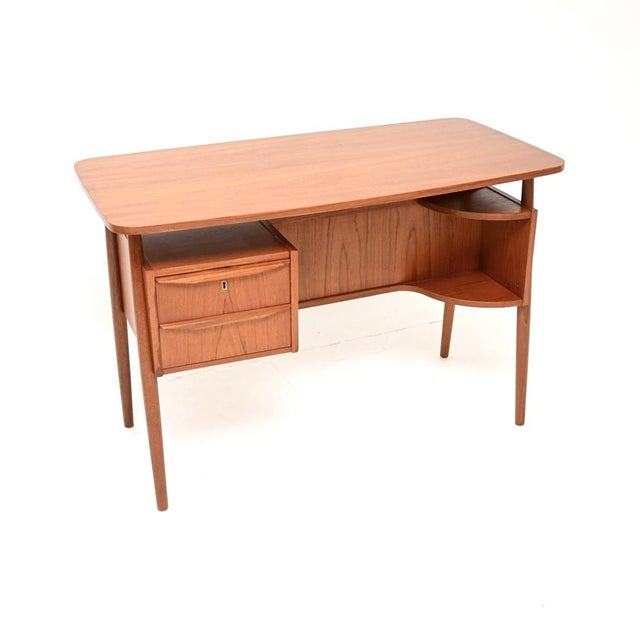Vintage Danish Teak Desk by Gunnar Nielsen for Tibergaard, 1960s For Sale - Image 13 of 13