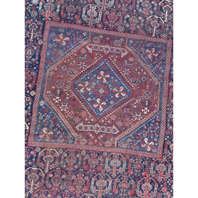 Antique Tribal Shiraz Rug, 1890s For Sale - Image 5 of 18