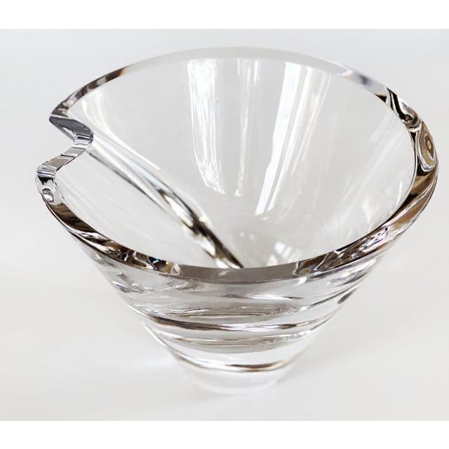 Contemporary Vintage Goran Warff Artist Art Glass Bowl for Kosta Boda For Sale - Image 3 of 15