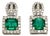 Natural Emerald Diamond Stud Earrings 14k Gold 2.84 TCW Certified For Sale