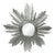 Silver Wooden Sunburst Mirror For Sale