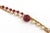 Chanel 1984 Long Sautoir Wrap Necklace With Red Gripoix Glass, Faux Pearls and Gold Links For Sale - Image 11 of 12