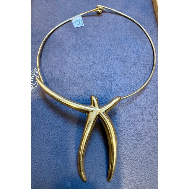 Mid-Century Modern Tiffany & Co Elsa Peretti Vintage Choker/ Necklace, 18K Yellow Gold 49 gm For Sale - Image 3 of 18