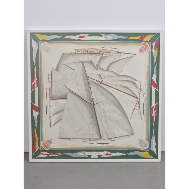 Vintage Framed Vent Portant Silk Scarf by Hermès, Paris, 1990s For Sale - Image 6 of 10