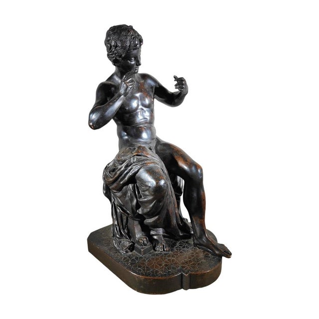 Italian Artist, Seated Youth, Patinated Copper, 1880 For Sale - Image 15 of 18