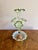 Antique Vaseline and Green Glass Epergne, 1880 For Sale - Image 4 of 9